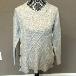 Marled Cable Knit Sweater small